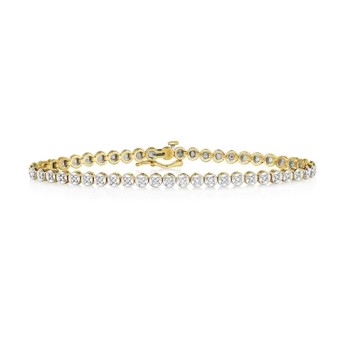 DIAMOND TENNIS BRACELET 9ct gold 0.25ct